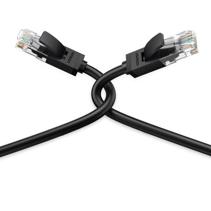 Ugreen - Ugreen Flat LAN Ethernet Cat 6 0.5m - Svart