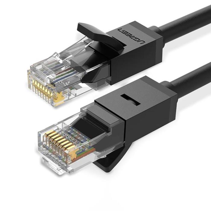 Ugreen - Ugreen Flat LAN Ethernet Cat 6 0.5m - Svart