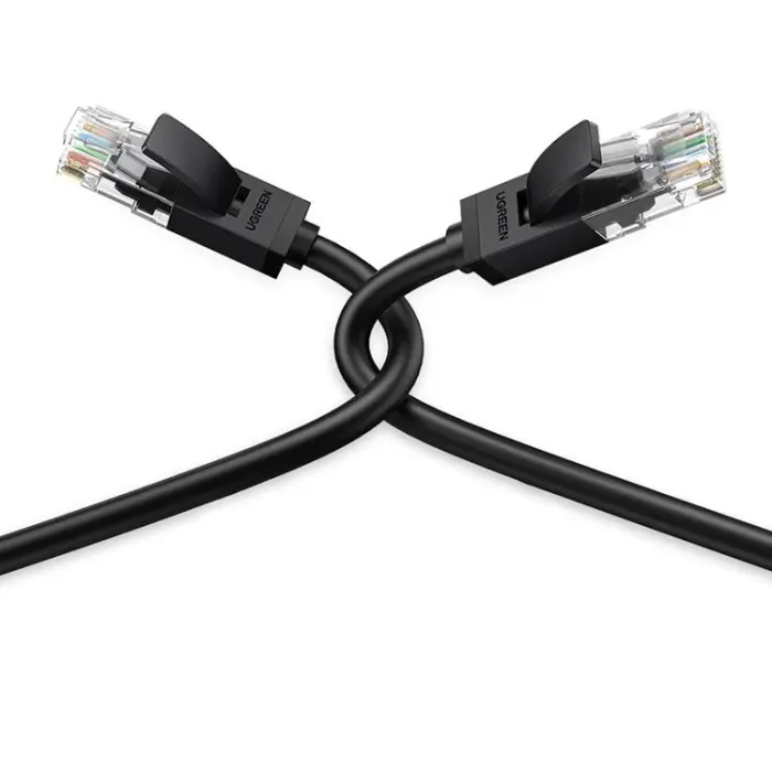 Ugreen - Ugreen Flat LAN Ethernet Cat 6 0.5m - Svart