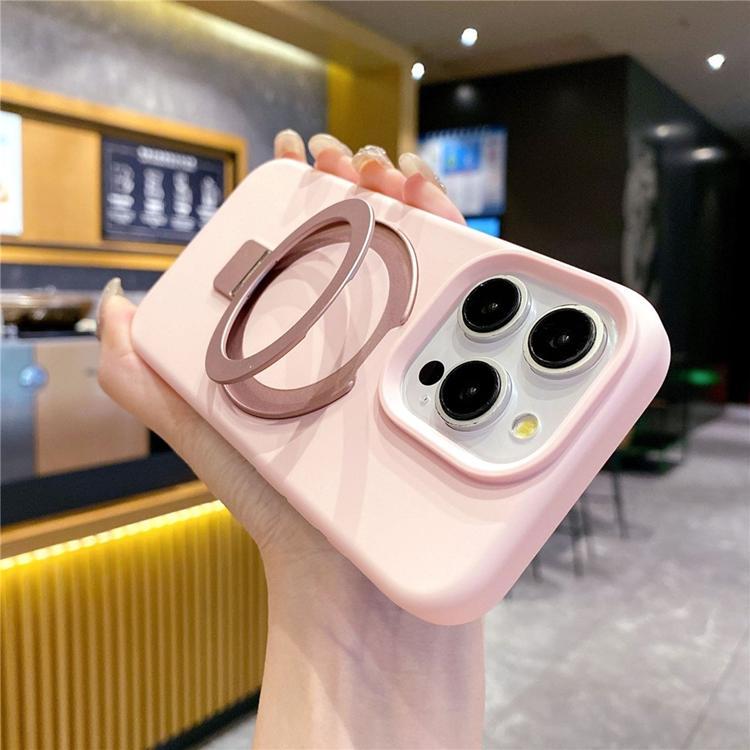Mobilskal för iPhone 15 Pro Max MagSafe Liquid Silikon Kickstand - Ljusrosa | 2353 | AlltMobil