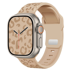 A-One Brand - Apple Watch (38/40/41mm) Armband Leopard Texture - Milk Tea