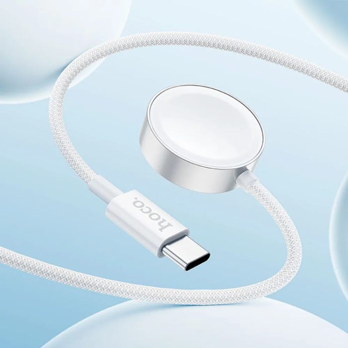 Hoco - Hoco Smartwatch UAB-C Kabel 2.5W - Vit