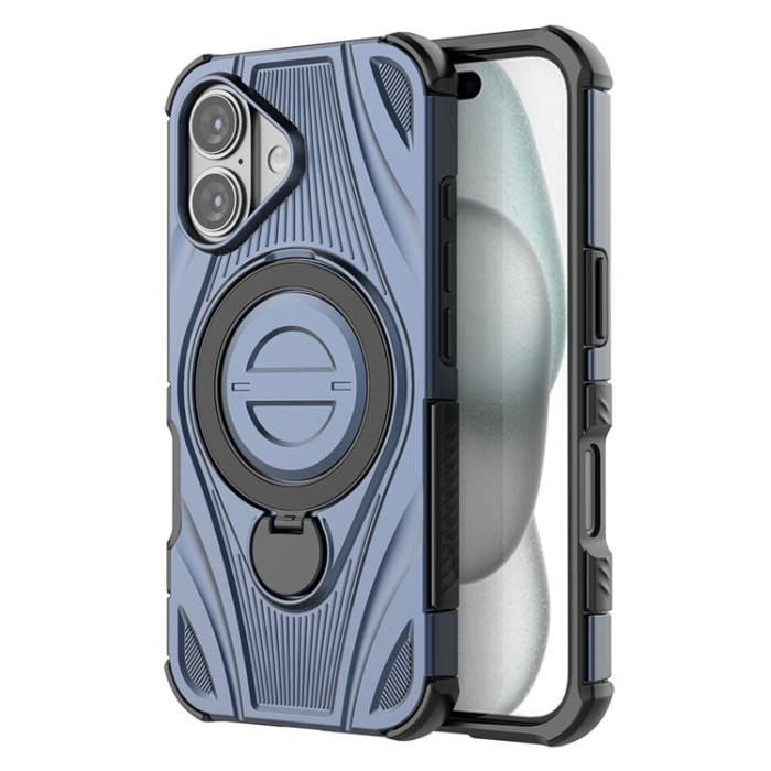 A-One Brand - iPhone 16 Mobilskal MagSafe Magnetic Kickstand - Mörkblå