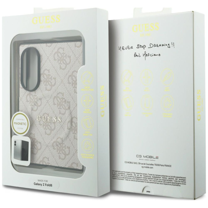 Guess - Guess Mobilskal För Galaxy Z Fold 8 MagSafe 4G Classic - Rosa