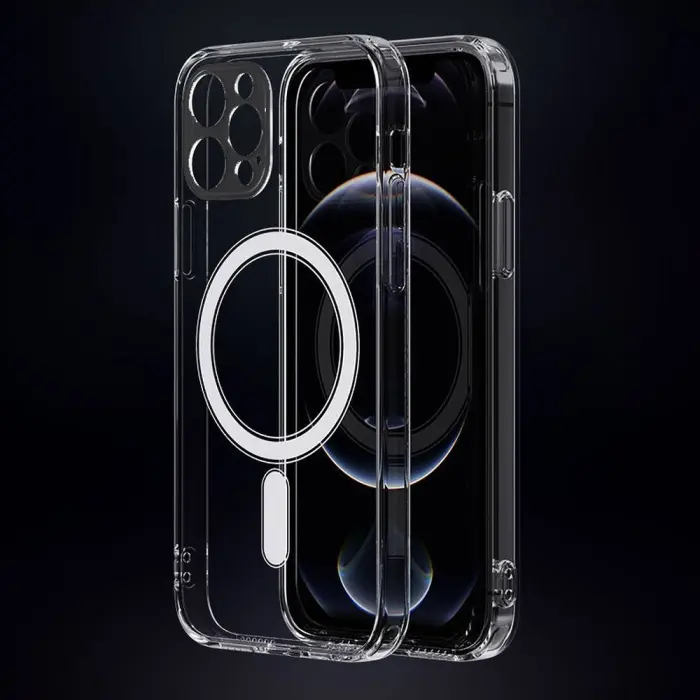 OEM - iPhone 12 Pro Skal Clear Magsafe Hårdplast Transparant
