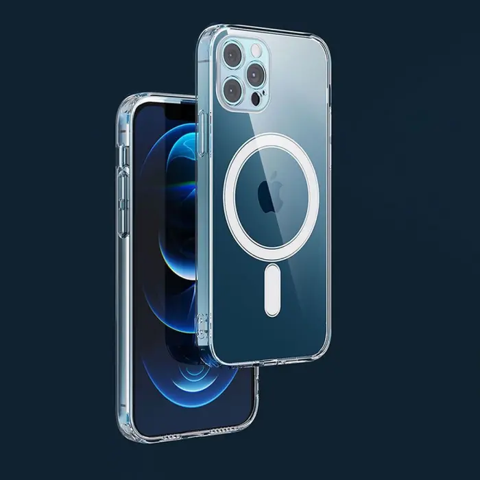 OEM - iPhone 12 Pro Skal Clear Magsafe Hårdplast Transparant