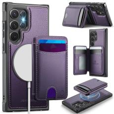 OEM - JEEHOOD Samsung Galaxy S22 Ultra 5G Fodral KonstL&auml;der - Lila