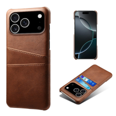 A-One Brand - iPhone 17 Pro Mobilskal Korthållare Dual - Brun