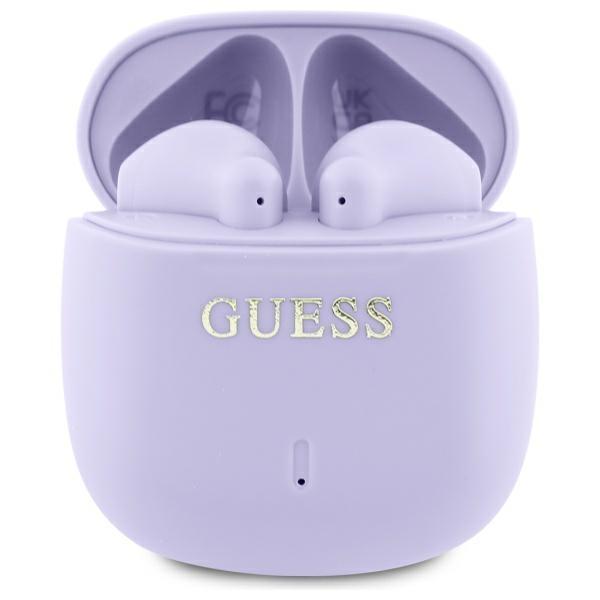 Guess TWS In-Ear Hörlurar Bluetooth Printed Classic Logo - Lila | 505771 | AlltMobil