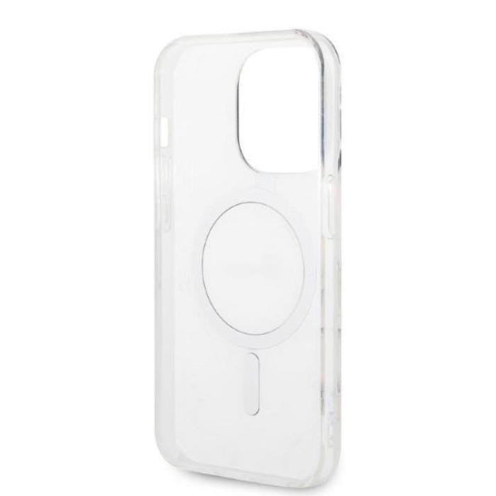 Guess - GUESS iPhone 14 Pro Magsafe Skal Marble + Trådlös Laddare - Svart