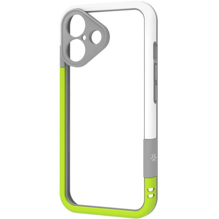 Celly - Celly iPhone 16 Mobilskal Bumper - Vit/Limegrön