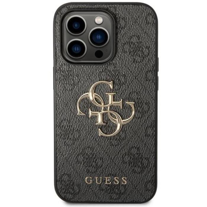 Guess - Guess iPhone 15 Pro Max Mobilskal Big Metall Logo - Grå