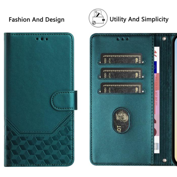 OEM - Mobilskal till Samsung Galaxy S26 Ultra Impräntad Honungskaka KonstLäder - Grön