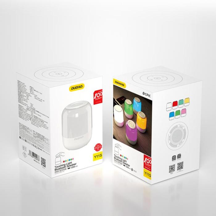 Dudao - Dudao Trådlös Bluetooth 5.0 RGB Högtalare 5W 1200mAh - Vit