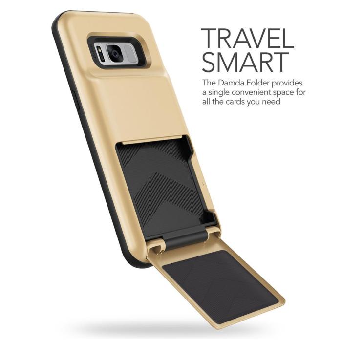 VERUS - Verus Damda Folder Card Slot Skal till Samsung Galaxy S8 - Gold