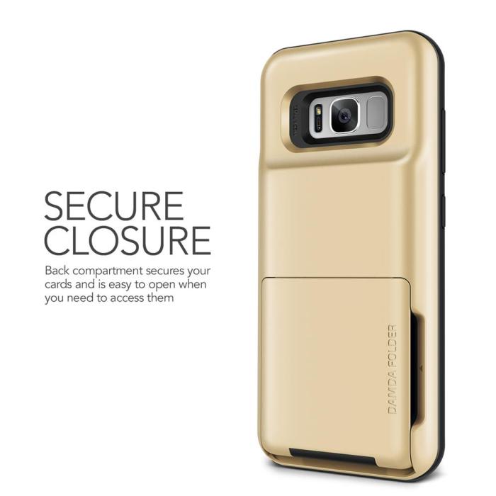 VERUS - Verus Damda Folder Card Slot Skal till Samsung Galaxy S8 - Gold
