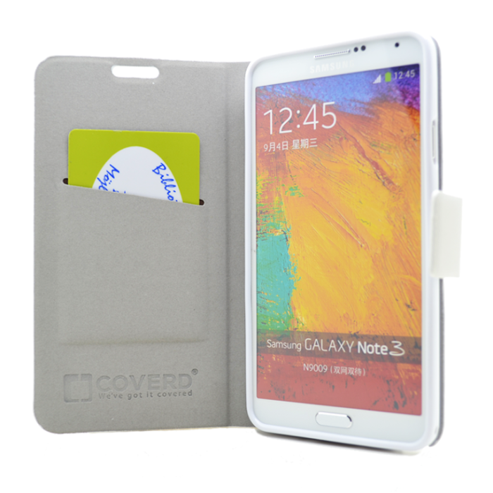 UTGATT4 - CoveredGear plånboksfodral till Samsung Note 3 (Cloud White)
