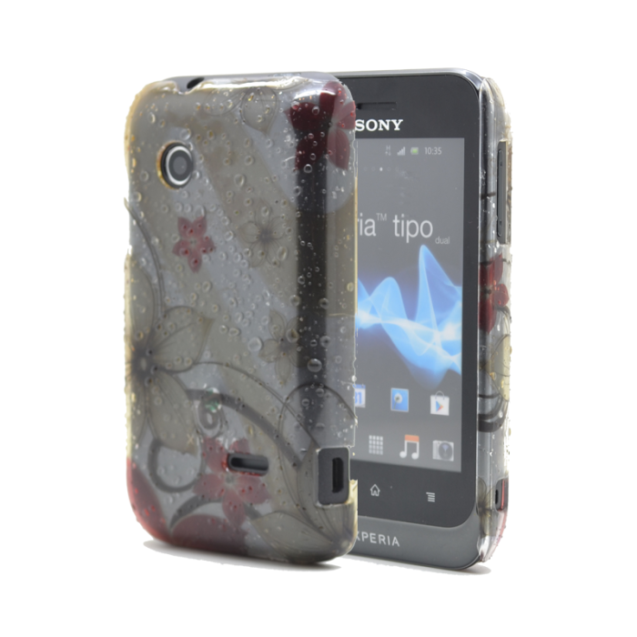 UTGATT4 - Baksideskal till Sony Xperia Tipo ST21i - (Brun flower)