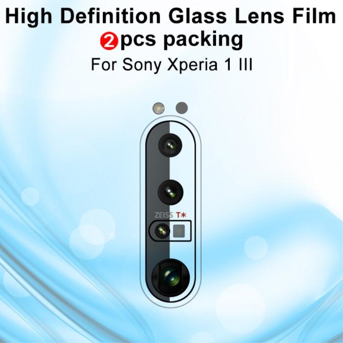 A-One Brand - [2-PACK] Kameralinsskydd i Härdat Glas Sony Xperia 1 III Skärmskydd