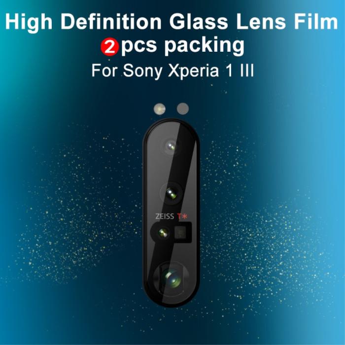 A-One Brand - [2-PACK] Kameralinsskydd i Härdat Glas Sony Xperia 1 III Skärmskydd