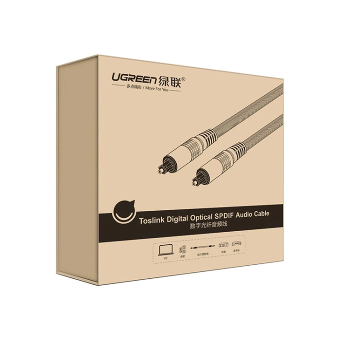 Ugreen - Ugreen Audio Optical Toslink/SPDIF 1m Kabel - Grå