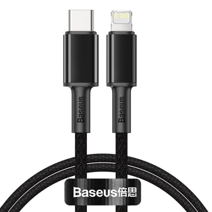 BASEUS - Baseus USB-C till lightning kabel 20 W 1m Svart