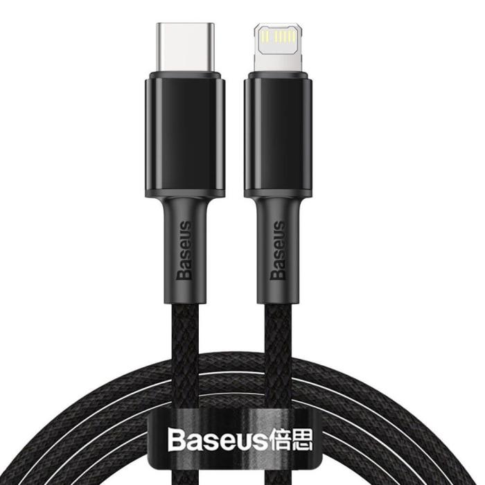 BASEUS - Baseus USB-C till Lightning kabel 20 W 2m Svart