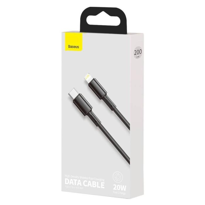 BASEUS - Baseus USB-C till Lightning kabel 20 W 2m Svart