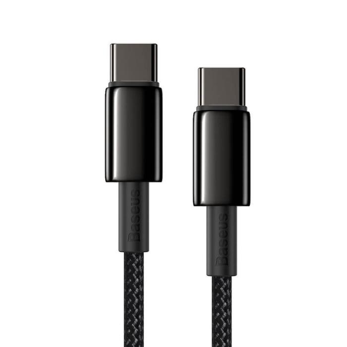 BASEUS - Baseus USB-C till USB-C kabel 100W 5 A 1m Svart
