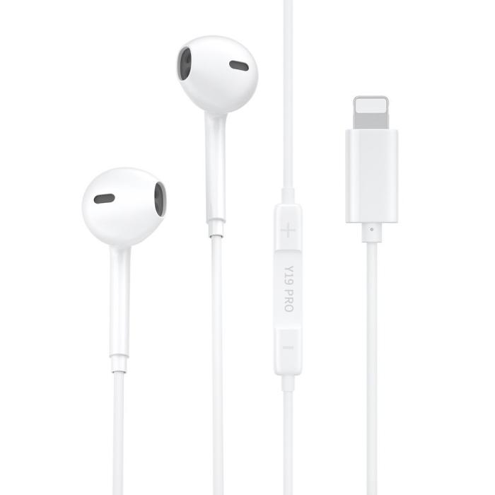 UTGATT5 - WK Design Wired Hörlur Lightning - Vit