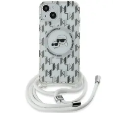 KARL LAGERFELD - Karl Lagerfeld iPhone 15/14/13 Mobilskal MagSafe IML Crossbody - Transparent