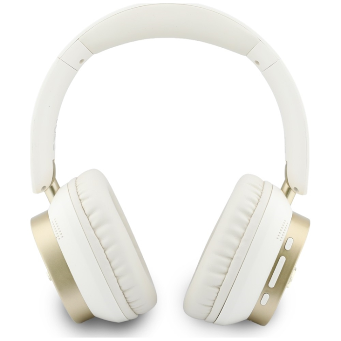 Guess - Guess On-Ear Hörlurar Bluetooth ENC Rectangle Metal Script - Vit