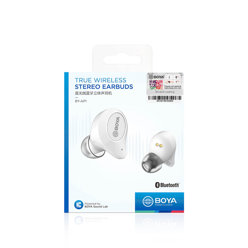 BOYA
BOYA Hörlur Earbuds BY-AP1-B True Wireless In-Ear Vit