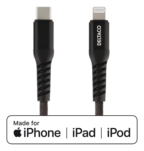 Deltaco
DELTACO USB-C till Lightning kabel, 2m, PD, USB 2.0