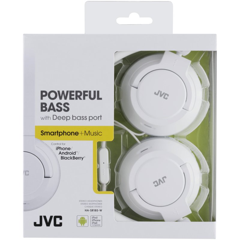 JVC
JVC Hörlur SR185 On-Ear Remote Mic - Vit