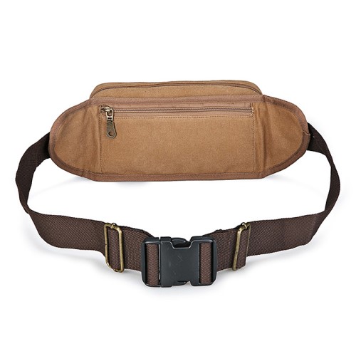 UTGÅTT
Multifunktionell Adjustable Canvas Waist Bag för Cykling Klättring - Coffee