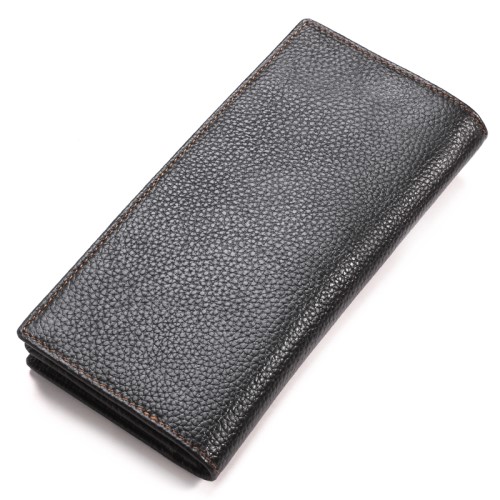 UTGÅTT
JINBAOLAI Bi-fold Retro Äkta Läder Lång Plånbok för Män - Coffee
