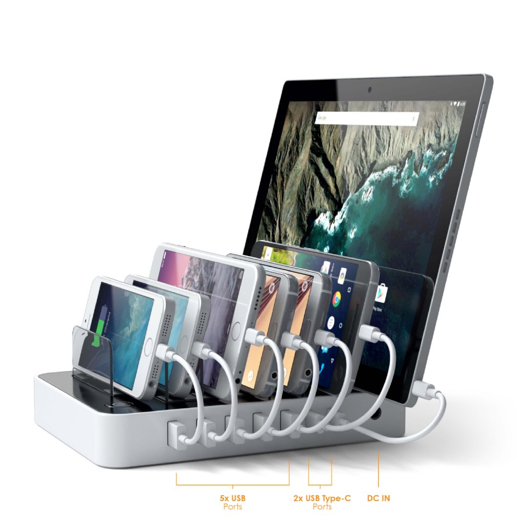 Satechi
Satechi 7-Port USB Charging Station Dock (2st Type-C ports) - Vit