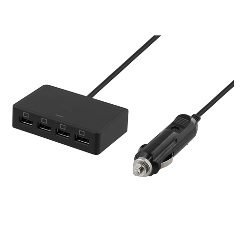 Deltaco
DELTACO USB-laddningsstation för bilen, 4xUSB Typ A, 9,6A, 12V DC input, svart