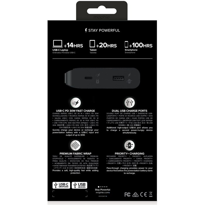 UTGÅTT
Mophie Powerstation XXL USB-C 19500mAh - Svart