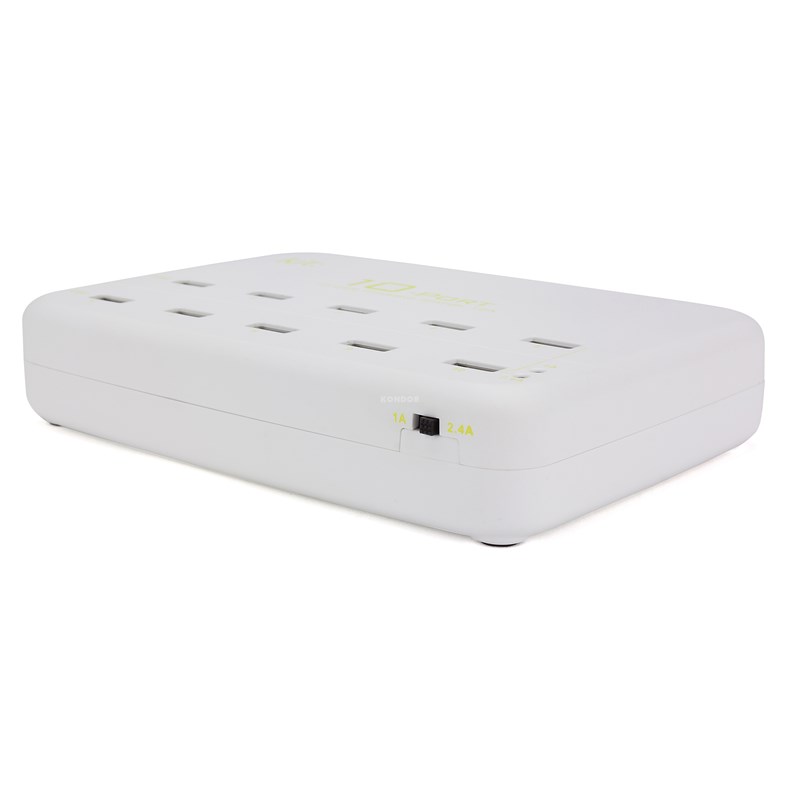 UTGÅTT
KIT Laddare 220V 10xUSB 12A Vit Bordsladdare
