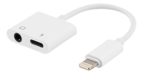 Epzi
Epzi Lightning till 3,5 mm adapter, stödjer laddning och ljud, vit