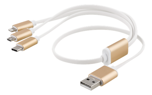 Epzi
EPZI Multiladdare, USB-C, Lightning, Micro USB, USB-A, 50cm, vit