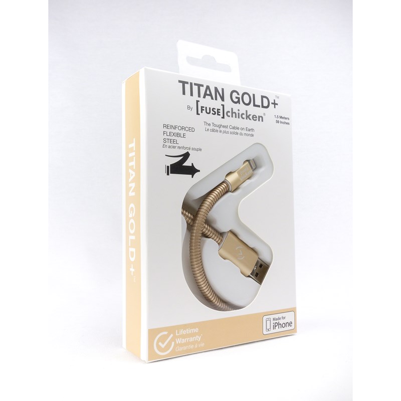 Fuse Chicken
Fuse Chicken Synkkabel Lightning TITAN+ 1.5m - Guld