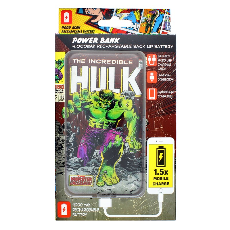 UTGÅTT
MARVEL Powerbank 4000mAh Hulken