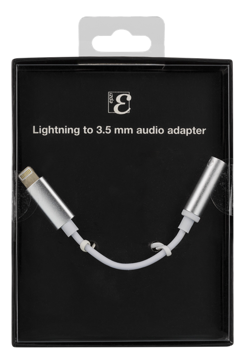 Epzi
Epzi Lightning till 3,5 mm adapter, aluminium skal, silver