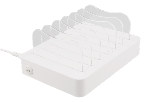 Deltaco
DELTACO USB laddningsstation, 6x USB-A portar - Vit