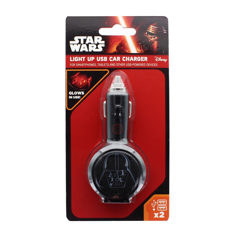 UTGÅTT
STAR WARS Laddare 12-24V 2xUSB 2,1A LED Vader