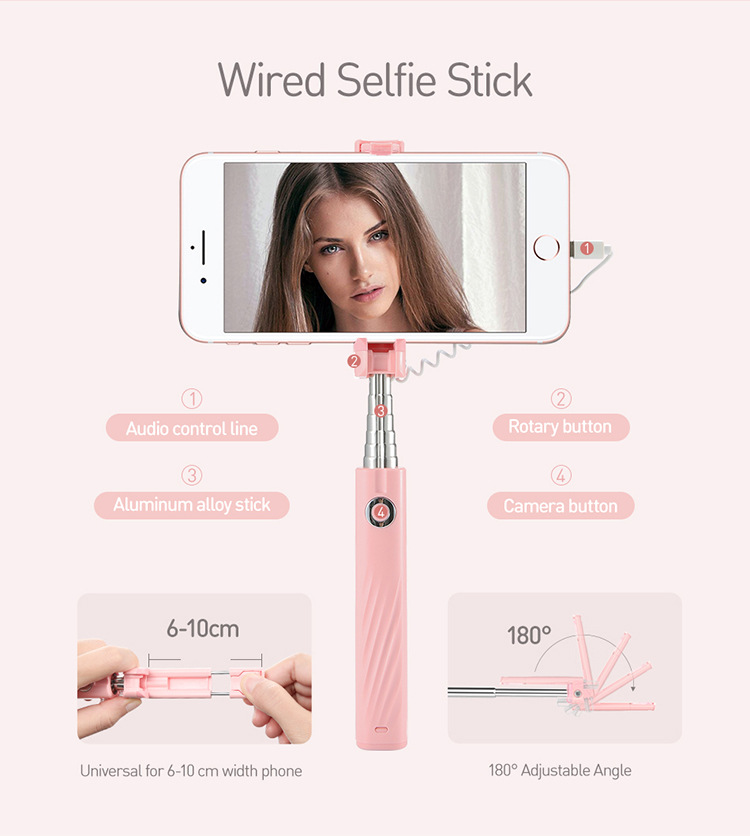 Floveme
Floveme Mini Size Lightning Selfie Stick - Svart