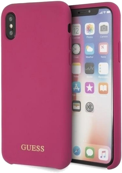 Guess
GUESS GOLD LOGO Silikonfodral för iPhone X/XS - Rosa